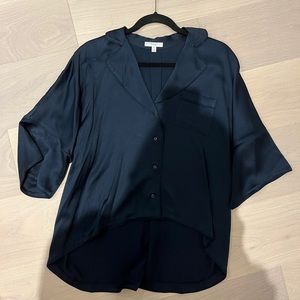 Navy Blue Blouse